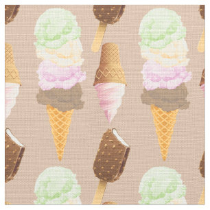 Ice Cream Cones Fabric