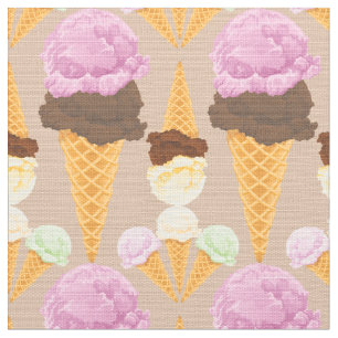 Ice Cream Cones Fabric