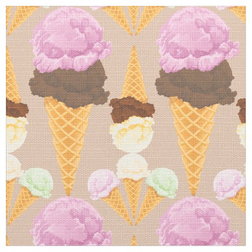 Ice Cream Cones Fabric Zazzle
