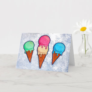 Ice Cream Cones Greeting Card