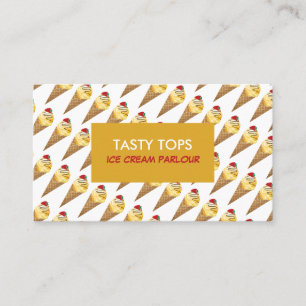 Ice Cream Cones, Ice Cream Parlour Business Card