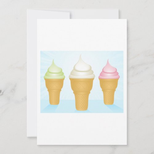 Ice Cream Cones Invitation