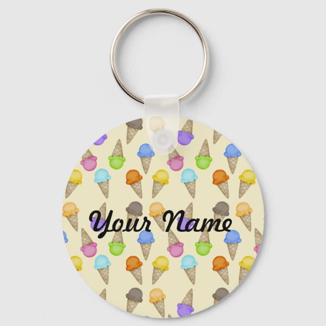 Ice Cream Cones Keychain (Front)