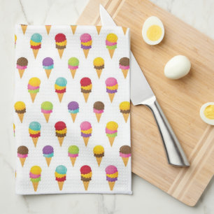 Ice Cream Cones Kitchen Towel