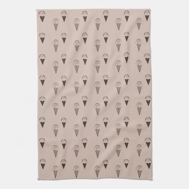 Ice Cream Cones Kitchen Towel (Vertical)
