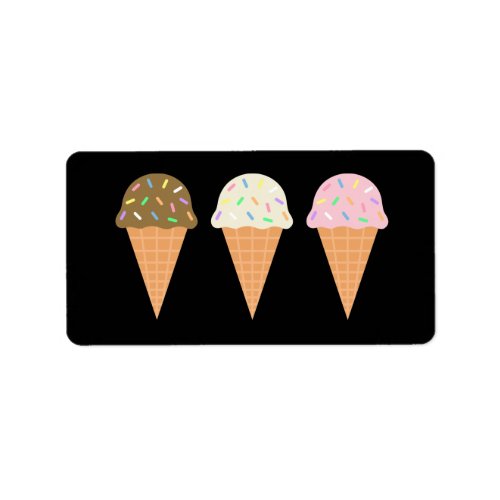 Ice Cream Cones Labels