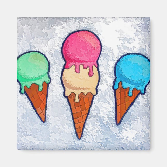 Ice Cream Cones Magnet (Front)