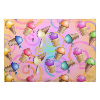 ICE CREAM CONES on PLACEMATS