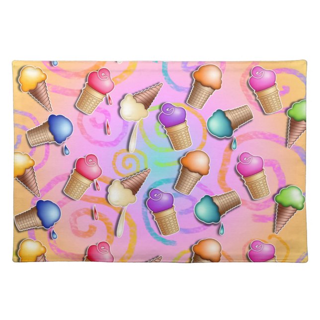 ICE CREAM CONES on PLACEMATS (Front)
