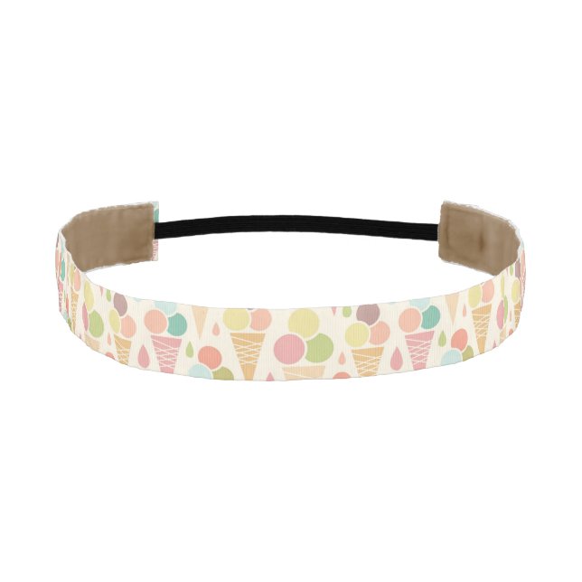 Ice cream cones pattern athletic headband (Front)