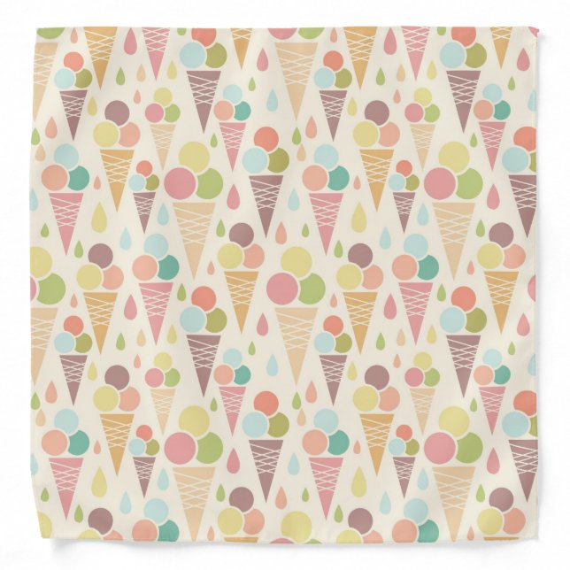 Ice cream cones pattern bandana (Front)