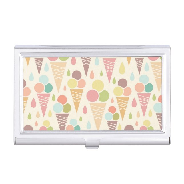 Ice cream cones pattern business card case (Front)