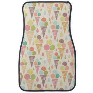 Ice cream cones pattern car floor mat