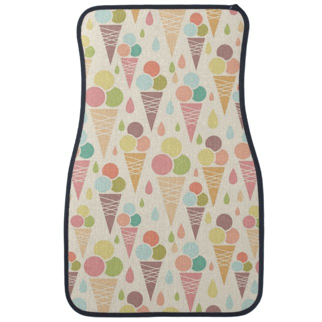 Ice cream cones pattern car floor mat (Front)