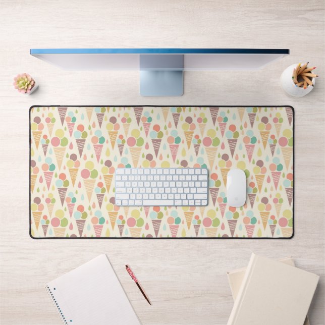 Ice cream cones pattern desk mat (Office 1)