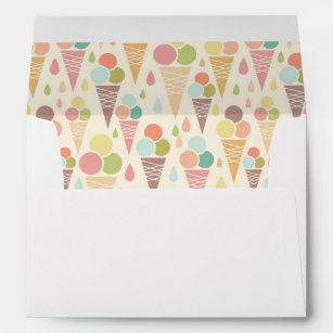 Ice cream cones pattern envelope