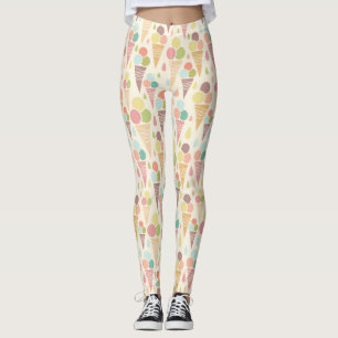 Ice cream cones pattern leggings