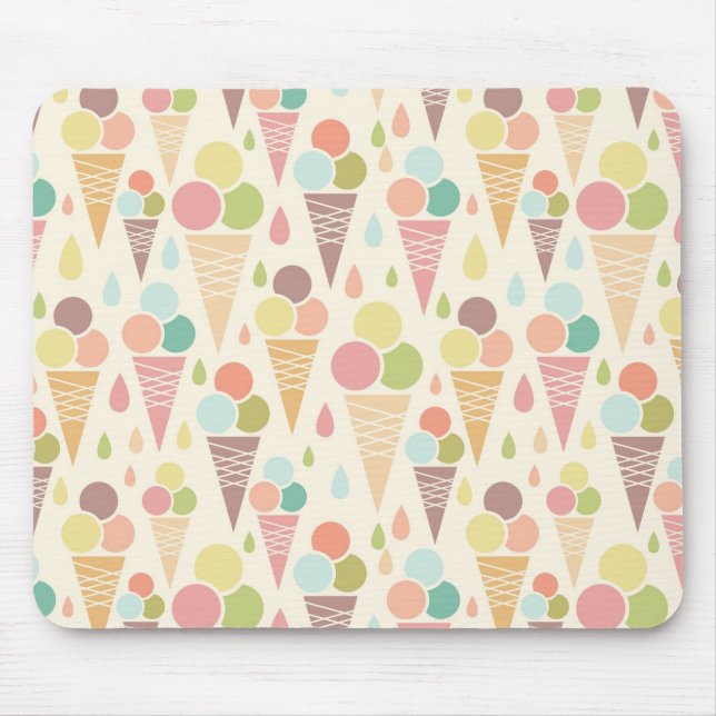 Ice cream cones pattern mouse pad (Front)