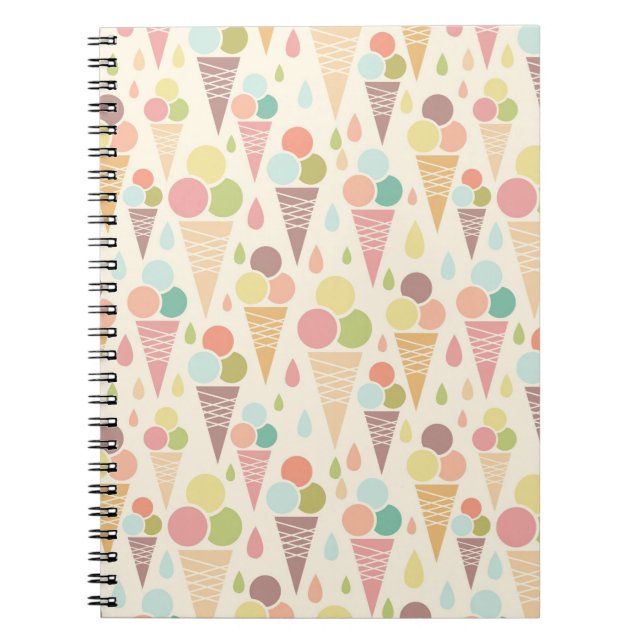 Ice cream cones pattern notebook (Front)