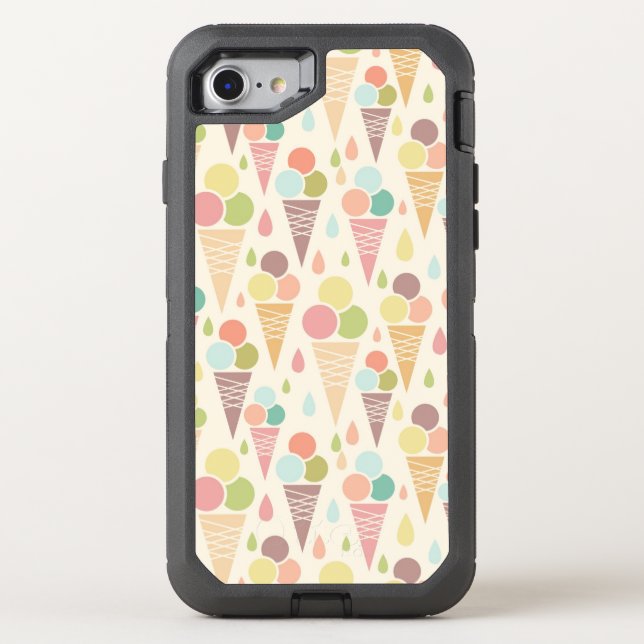 Ice cream cones pattern otterbox iPhone case (Back)