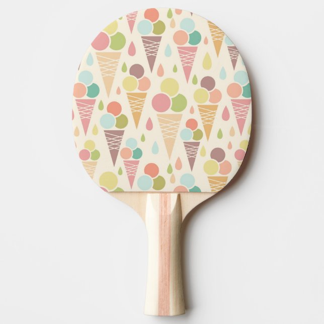 Ice cream cones pattern Ping-Pong paddle (Front)
