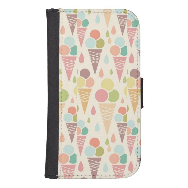 Ice cream cones pattern samsung galaxy wallet case (Front)