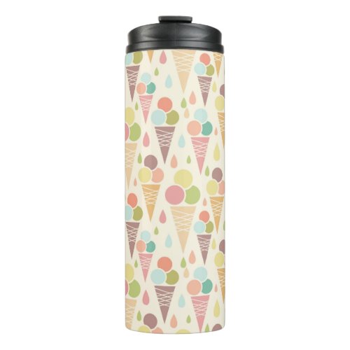 Ice cream cones pattern thermal tumbler