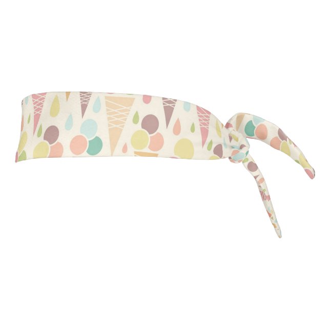 Ice cream cones pattern tie headband (Rotate 90)