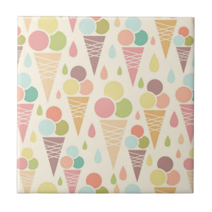 Ice cream cones pattern tile