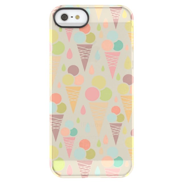 Ice cream cones pattern uncommon iPhone case (Back)