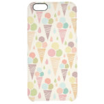 Ice cream cones pattern clear iPhone 6 plus case