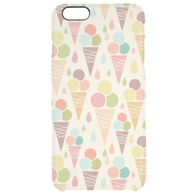 Ice cream cones pattern uncommon iPhone case (Back)