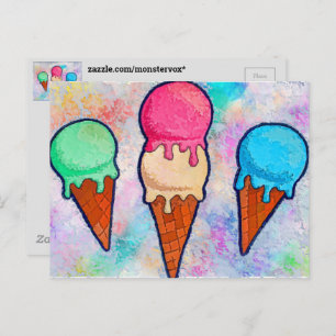 Ice Cream Cones Postcard