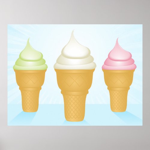 Ice Cream Cones Poster