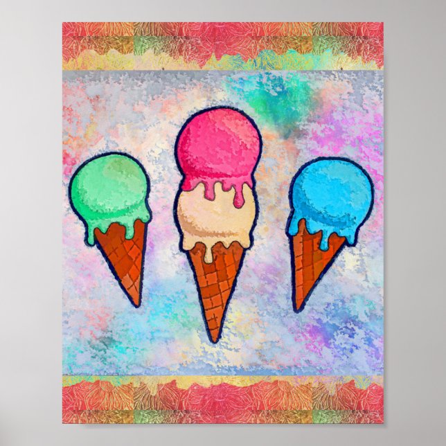 Ice Cream Cones Poster (Front)