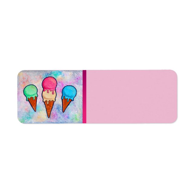 Ice Cream Cones Return Address Label (Front)