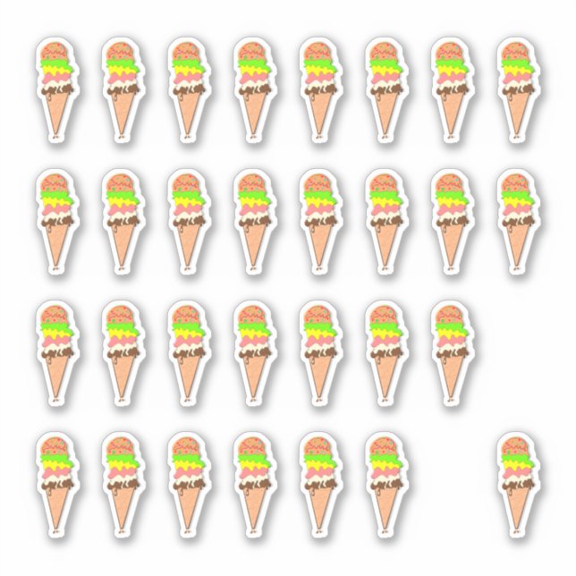 Ice Cream Cones Sticker (Front)