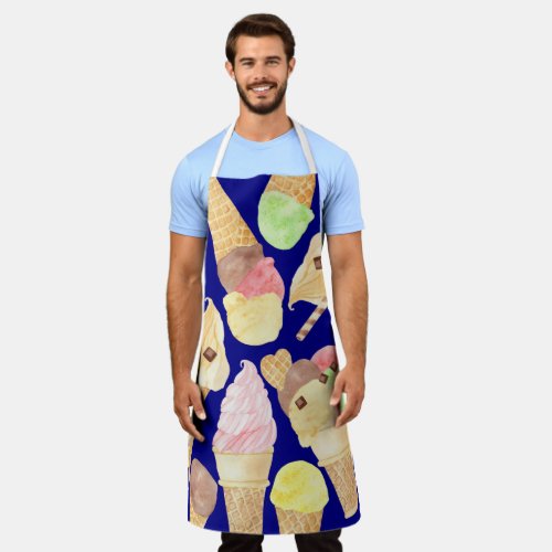 Ice cream cones summer candy toppings wafer fun apron
