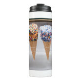 22oz Metal Coffee Tumbler With Whipped Cream Topping Ice Cream