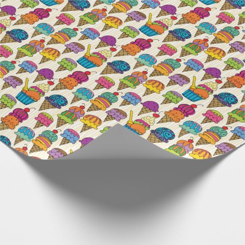 Ice Cream Cones Wrapping Paper