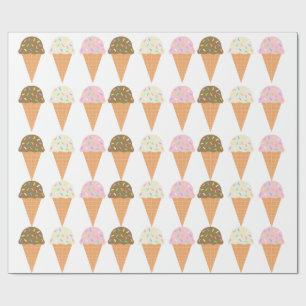 Ice Cream Cones Wrapping Paper