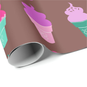 Ice cream cones wrapping paper