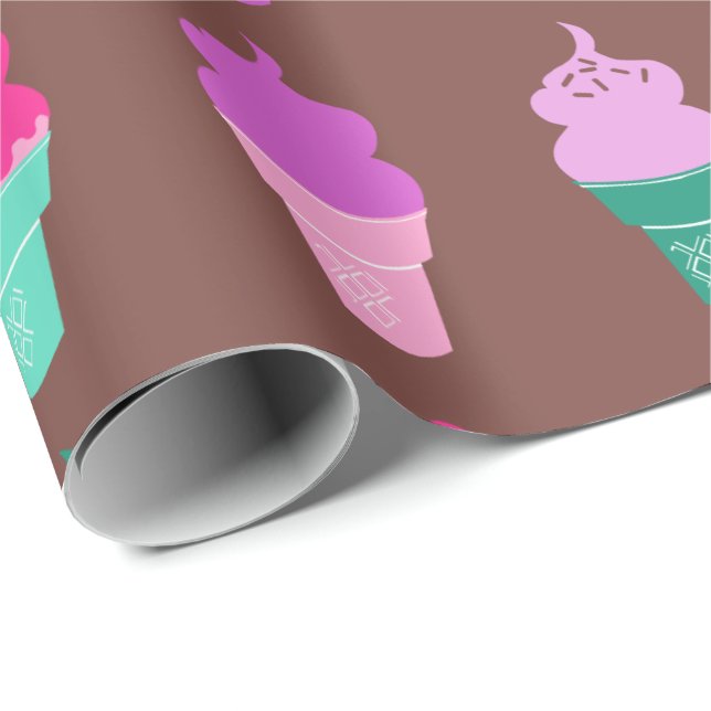 Ice cream cones wrapping paper (Roll Corner)