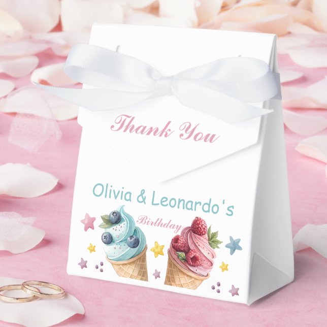 Ice Cream Cool Birthday Party Favor Boxes (Wedding)