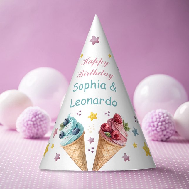 Ice Cream Cool Birthday Party Hat (Creator Uploaded)