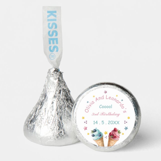 Ice Cream Cool Birthday Party Hershey®'s Kisses® (Front)