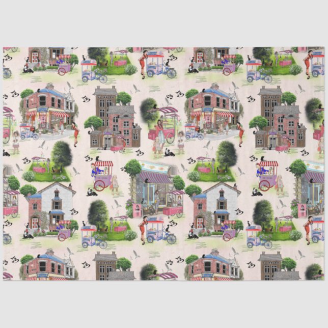 Ice cream Country Fair Tissue Paper (Front)