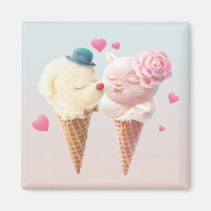 Ice Cream Couple – Love at First Lick Magnet