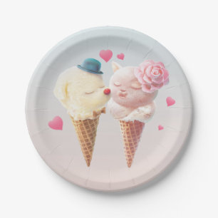 Ice Cream Couple – Love at First Lick Paper Plates