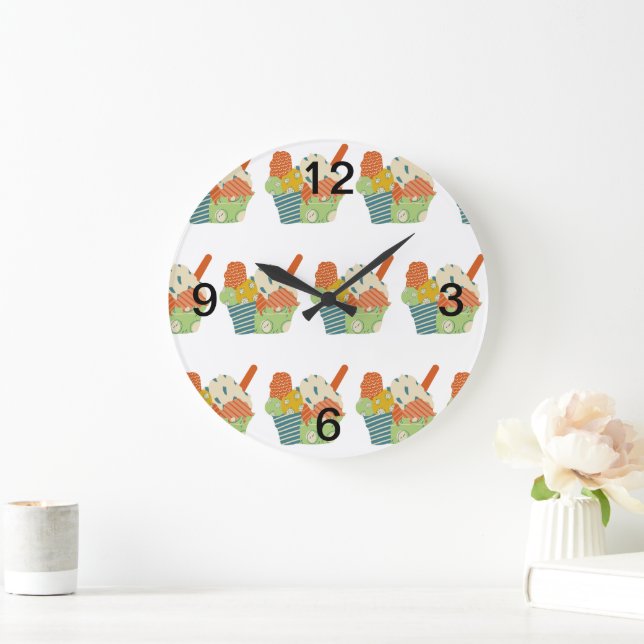 ice cream cup large clock (Home)
